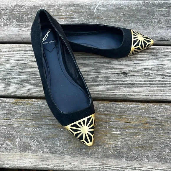 Brian Atwood Flats Pointy Toe 6.5 - Picture 6 of 9